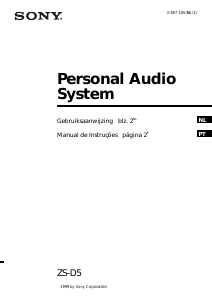 Manual Sony ZS-D5 Aparelho de som