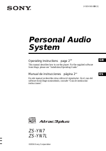 Manual Sony ZS-YN7 Stereo-set