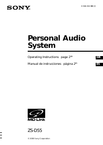 Manual de uso Sony ZS-D55 Set de estéreo