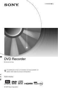 Bruksanvisning Sony RDR-HX650 DVD spelare