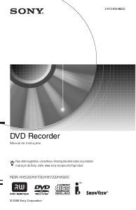 Manual Sony RDR-HX920 Leitor de DVD