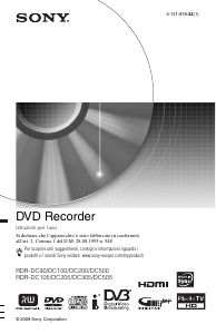 Manuale Sony RDR-DC90 Lettore DVD