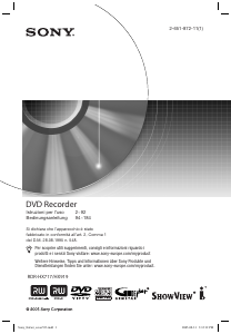 Bedienungsanleitung Sony RDR-HX919 DVD-player