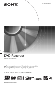 Manual Sony RDR-AT200 Leitor de DVD