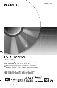 Manuale Sony RDR-HXD1090 Lettore DVD