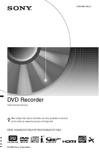 Handleiding Sony RDR-HX785 DVD speler