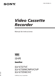 Manual de uso Sony SLV-E727VC Grabadora de vídeo