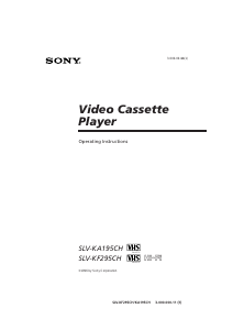 Manual Sony SLV-KA195ME Video recorder