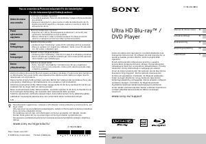 Manual de uso Sony UBP-X500 Reproductor de blu-ray