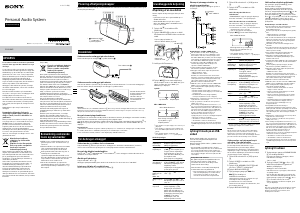 Bruksanvisning Sony ZS-PE40CP Stereoanläggning