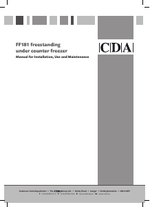 Manual CDA FF181 Freezer