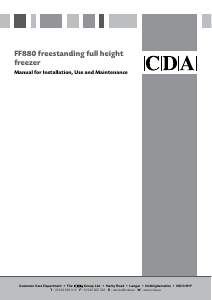 Manual CDA FF880 Freezer