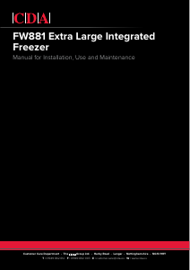 Manual CDA FW881 Freezer