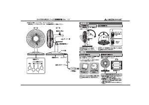 説明書 グリーンハウス GH-FANSWA-BK 扇風機