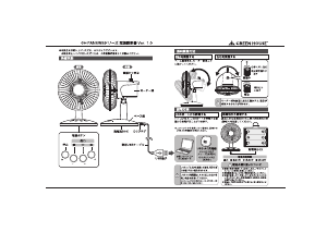 説明書 グリーンハウス GH-FANSWB-BK 扇風機