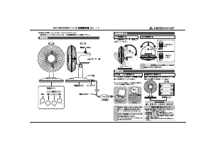 説明書 グリーンハウス GH-FANSWE-WH 扇風機