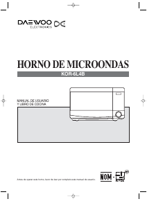 Manual de uso Daewoo KOR-6L4B Microondas