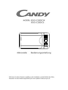 Bedienungsanleitung Candy EGO C25D CW Mikrowelle