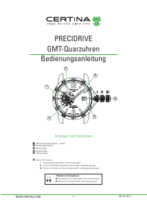 Bedienungsanleitung Certina Sport C034455 DS Podium GMT Armbanduhr