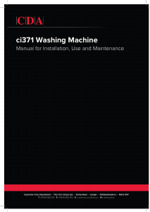 Manual CDA CI371 Washing Machine