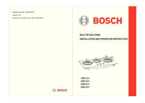 Handleiding Bosch PBD7232SG Kookplaat