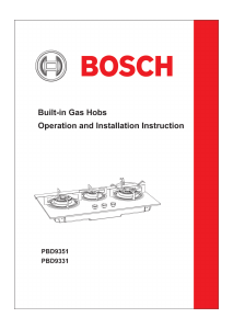 Handleiding Bosch PBD9331SG Kookplaat