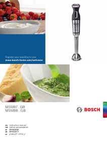 Manual Bosch MSM88160GB Hand Blender