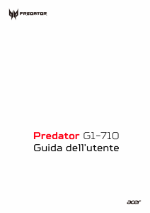 Manuale Acer Predator G1-710 Desktop