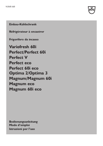 Bedienungsanleitung V-ZUG Optima 3 Kühlschrank