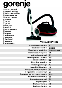 Manual Gorenje VCEA22GPRBK Vacuum Cleaner