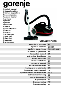 Bruksanvisning Gorenje VCEA22GPLBK Støvsuger