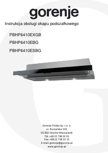 Instrukcja Gorenje PBHP6410EXGB Okap kuchenny