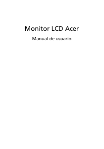 Manual de uso Acer V246HL Monitor de LCD