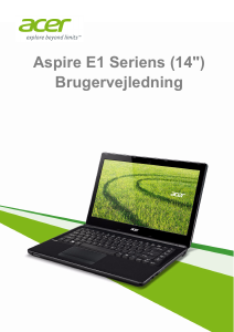 Brugsanvisning Acer Aspire E1-472PG Bærbar computer