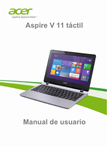Manual de uso Acer Aspire V3-111P Portátil