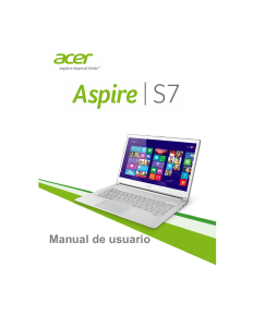 Manual de uso Acer Aspire S7-392 Portátil