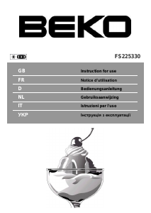Посібник BEKO FS 225330 Морозильна камера