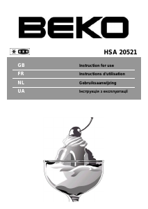 Handleiding BEKO HSA 20521 Vriezer