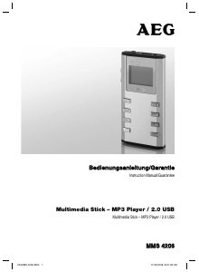 Bedienungsanleitung AEG MMS 4206 Mp3 player