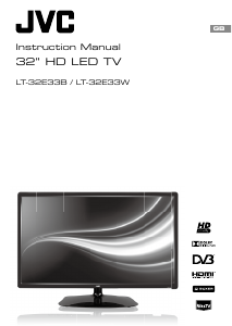 Manual JVC LT-32E33W LED Television