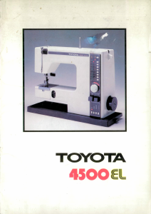 Manual Toyota 4500 EL Sewing Machine