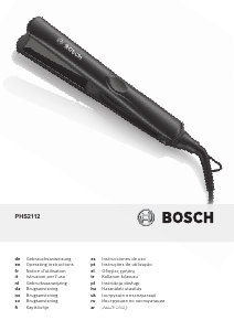 Manual Bosch PHS2112 Alisador de cabelo