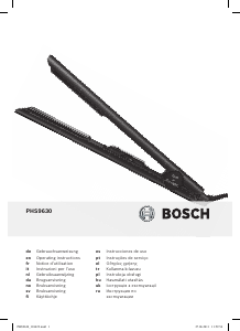 Manual Bosch PHS9630 Alisador de cabelo