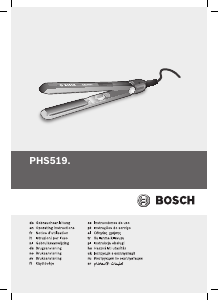 Εγχειρίδιο Bosch PHS5190 Ισιωτικό μαλλιών