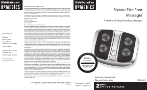 Manual de uso Homedics FMS-200H Shiatsu Elite Masajeador