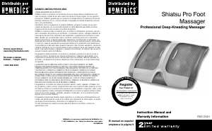 Manual de uso Homedics FMS-250H Shiatsu Pro Masajeador