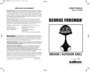 Manual George Foreman GIPOD200 Barbecue