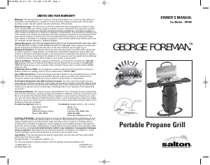 Manual George Foreman GP300 Barbecue