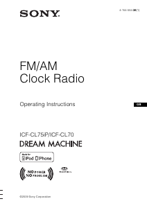 Manual Sony ICF-CL70 Alarm Clock Radio