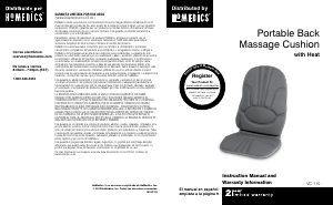 Manual de uso Homedics VC-110 Masajeador